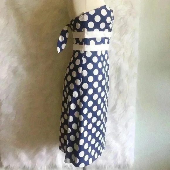 Donna Rico Polka Dot Strapless Dress with Tie Back - Picture 2 of 8